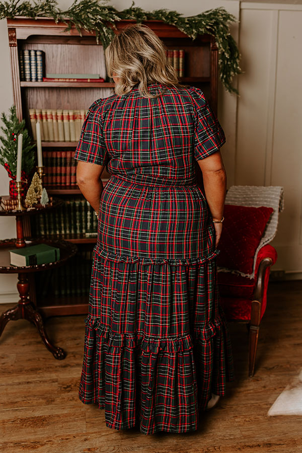 Polished Perfection Plaid Maxi Dress in Navy Curves Image - 5