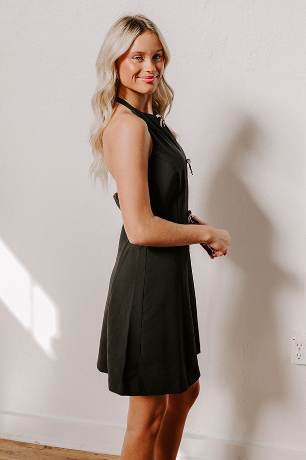 Chic Coquette Halter Mini Dress Image - 4