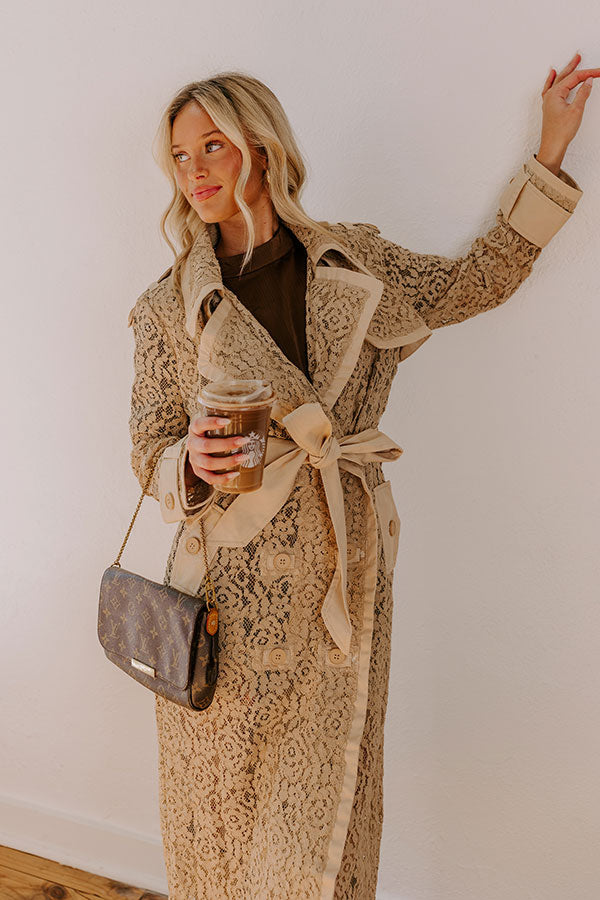 NYC Catwalk Lace Trench Coat Image - 2