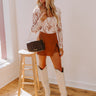 Slowly Falling For You Smocked Mesh Top in Cream Image - 1