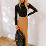 Crisp Mornings Ribbed Top in Black Image - 1