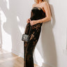 Charmed Moments Velvet Floral Maxi Dress Image - 1