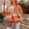 Cider And Sunsets Floral Sweater in Orange Image - 1