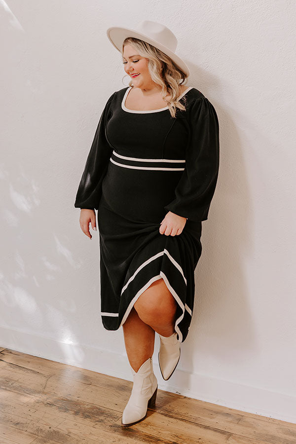 Sweet Whispers Knit Midi Curves Image - 1