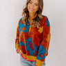 Cider And Sunsets Floral Sweater in Blue Image - 1
