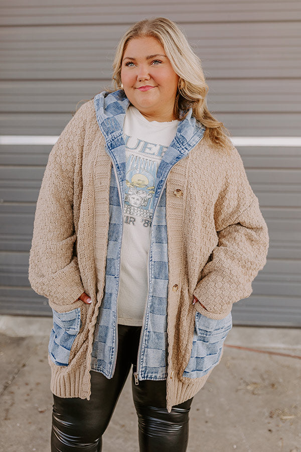 Cafe Cuddles Knit Jacket Curves Image - 2