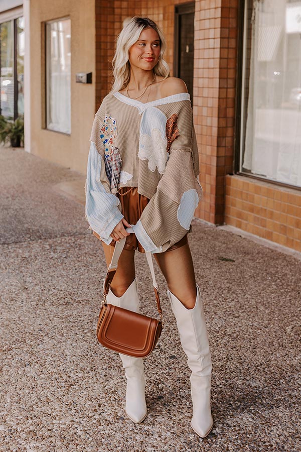 Girls Brunch Waffle Knit Top Image - 2