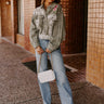 Boho Lifestyle Embroidered Jacket in Sage Image - 1