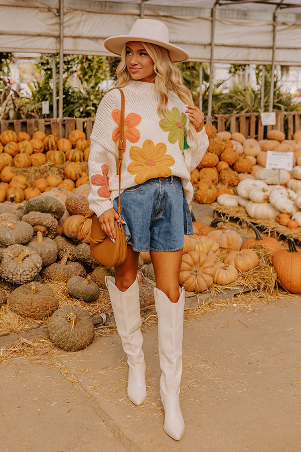 Floral Fields Knit Sweater Image - 2