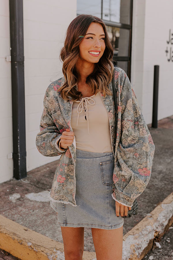 Pocket Full Of Roses Denim Jacket Image - 1