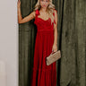 Cranberry Martini Velvet Midi in Red Image - 1