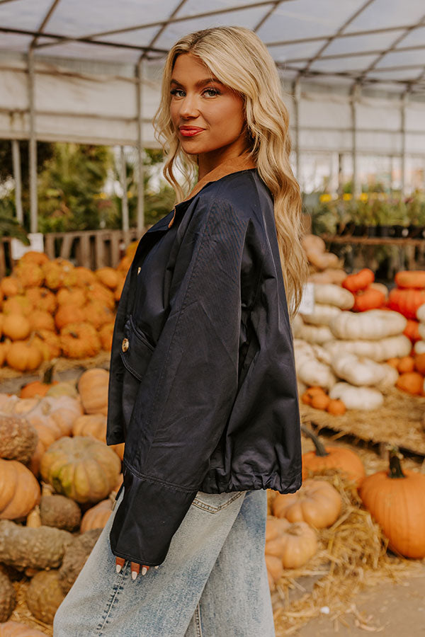 Crisp Mornings Cargo Jacket in Navy Image - 4