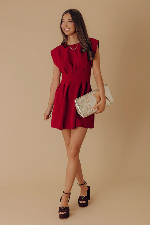 Exclusive Party Mini Dress in Wine Image - 1