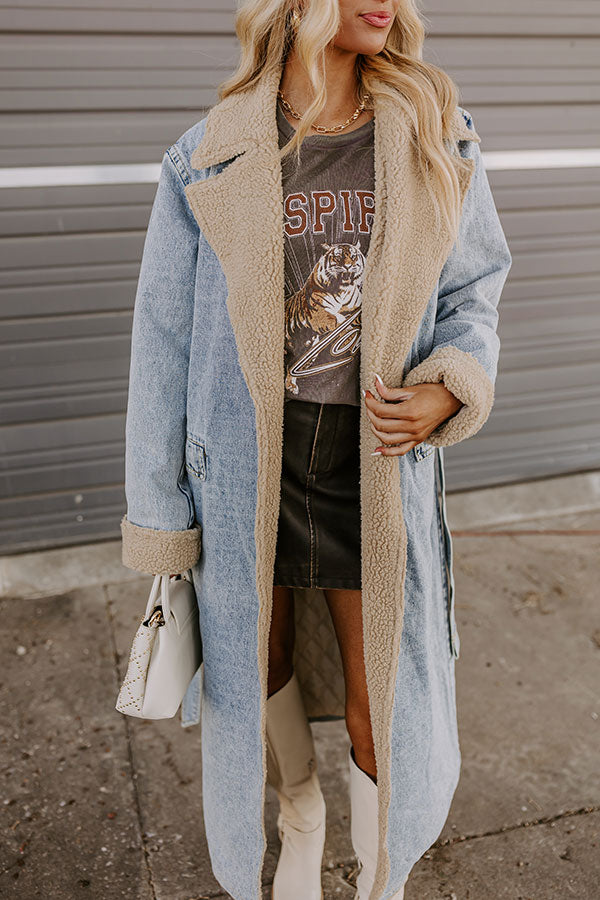 Central Park Chills Denim Coat Image - 2