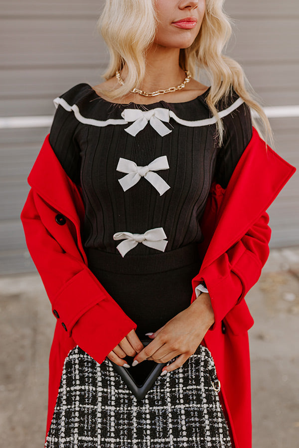 Bows And Kisses Knit Top Image - 2