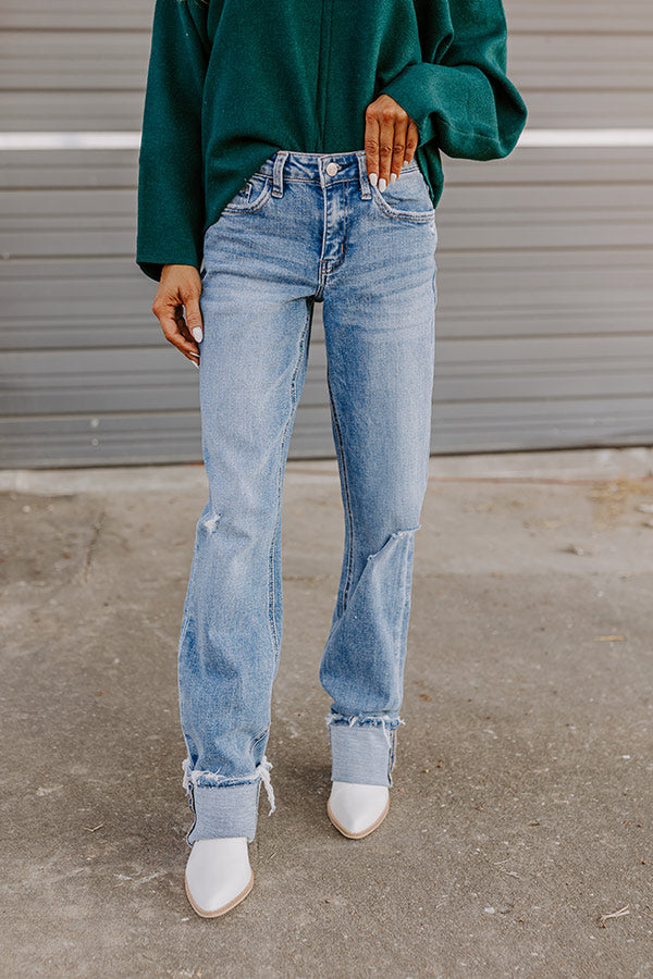 LOVERVET Wrenlee Midrise Distressed Straight Leg Jean Image - 4