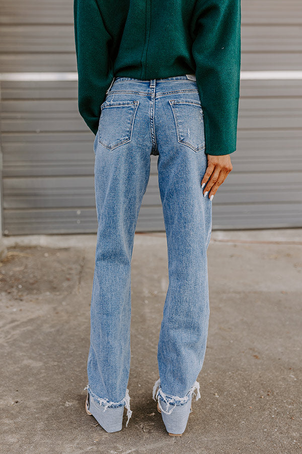 LOVERVET Wrenlee Midrise Distressed Straight Leg Jean Image - 3