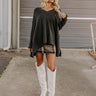 Falling Leaves Knit Sweater in Black Image - 1