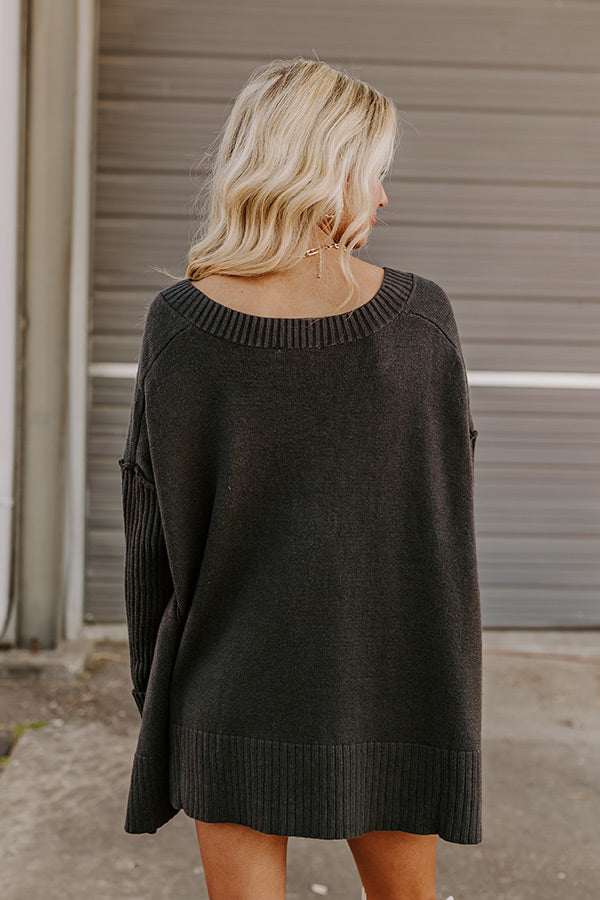 Falling Leaves Knit Sweater in Black Image - 2