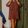 Fall Brunch Babydoll Mini Dress Curves Image - 1