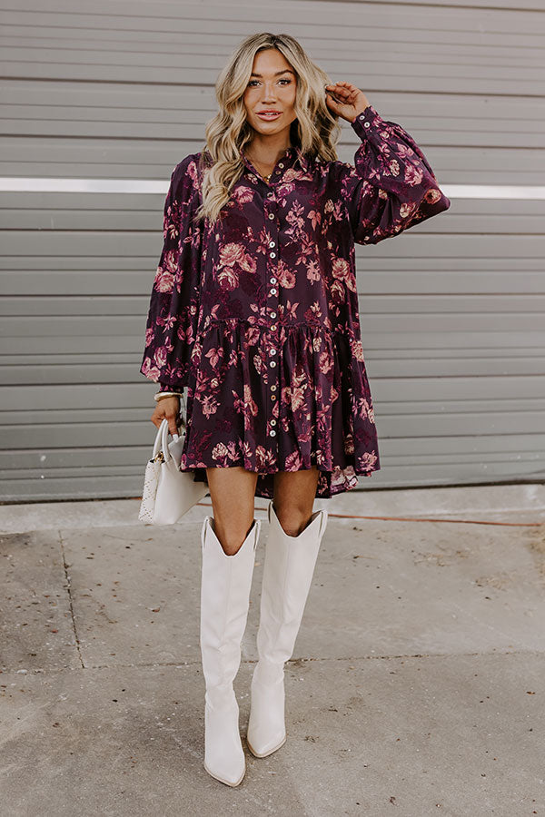Napa Nights Floral Mini Dress Image - 1