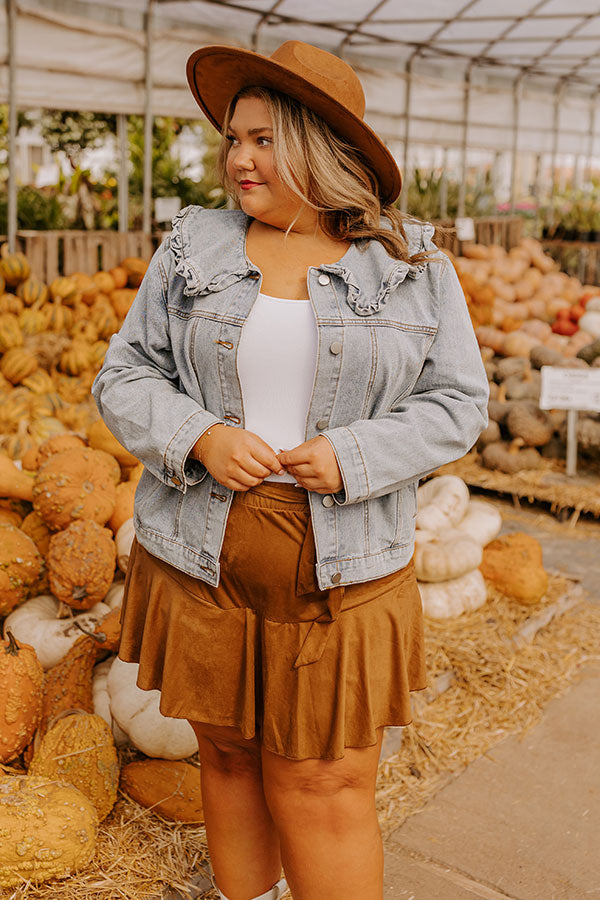 Rustic Vineyard Denim Jacket Curves Image - 2