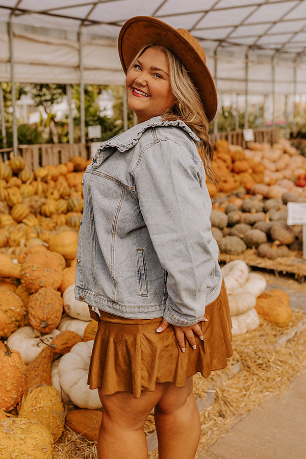 Rustic Vineyard Denim Jacket Curves Image - 4
