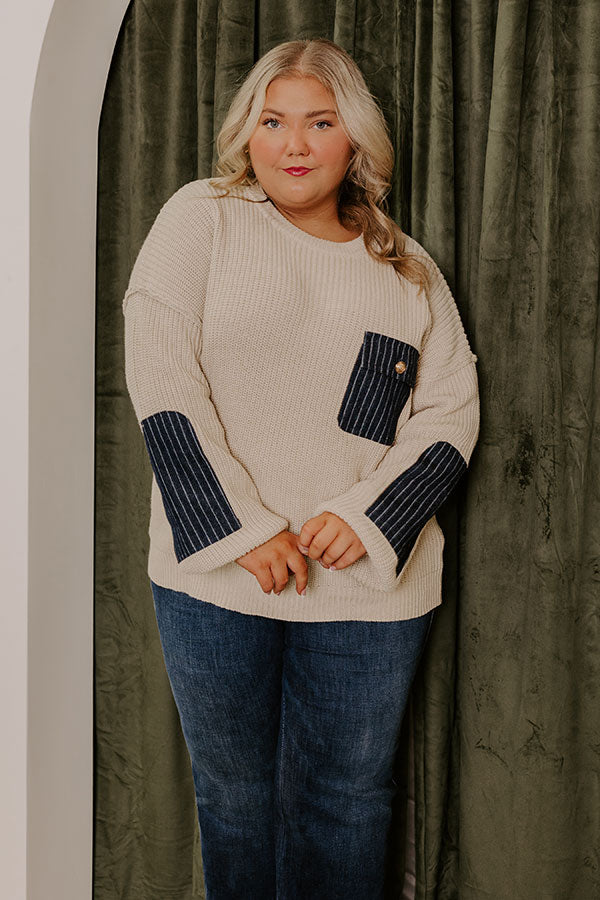 Coffee Aroma Knit Sweater Curves Image - 2