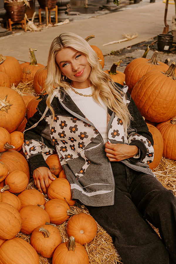 Falling For Autumn Quilted Sweater in Black Image - 1