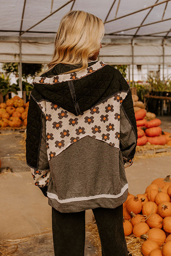 Falling For Autumn Quilted Sweater in Black Image - 5
