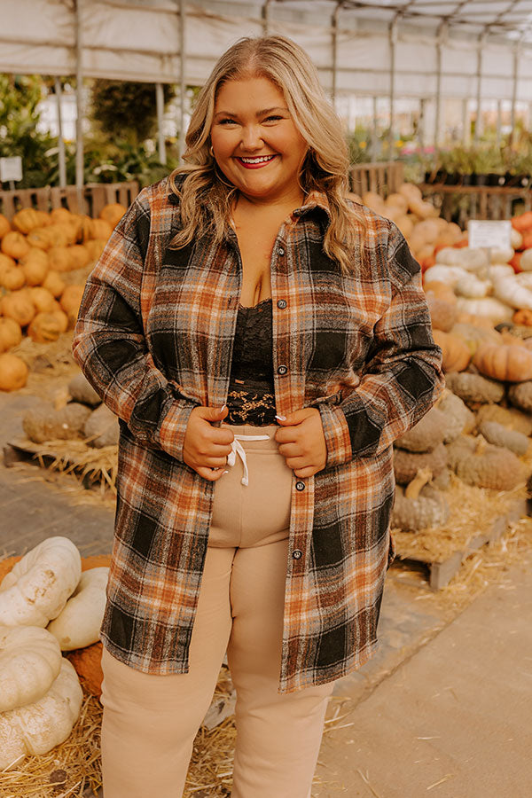 Peppermint Kisses Flannel Tunic Dress In Black Curves Image - 4