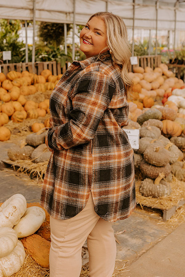 Peppermint Kisses Flannel Tunic Dress In Black Curves Image - 5