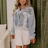 Boho Lifestyle Embroidered Jacket in Medium Wash Image - 1