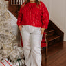 Holiday Fun Sequin Sweater in Red Curves Image - 1
