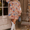 Serene Energy Floral Mini Dress in Blush Image - 1