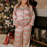 Christmas Morning Satin Pajama Pants Curves Image - 1