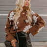 Harvest Hues Floral Knit Sweater Image - 1