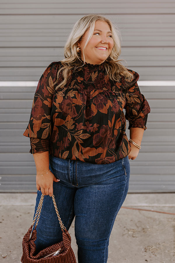 Autumn Encounters Floral Top Curves Image - 1