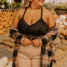 The Juliette Racerback Lace Bralette in Black Curves Image - 1