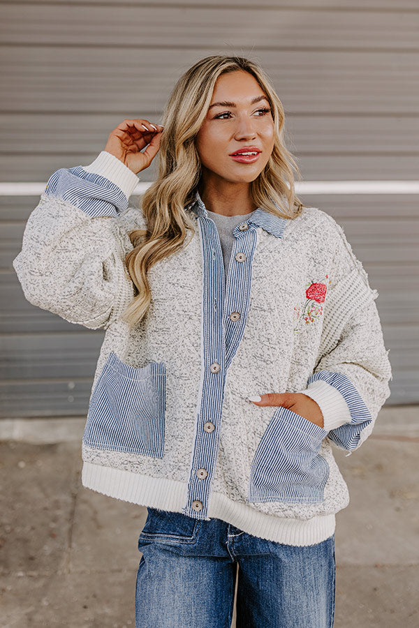 Keeping Cozy Quilted Jacket in Ivory Image - 1