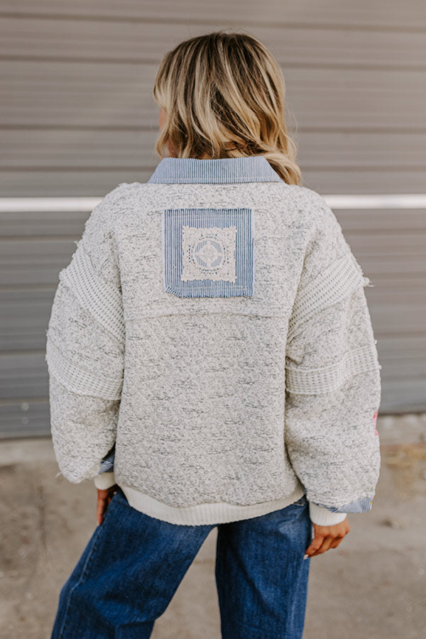 Keeping Cozy Quilted Jacket in Ivory Image - 4