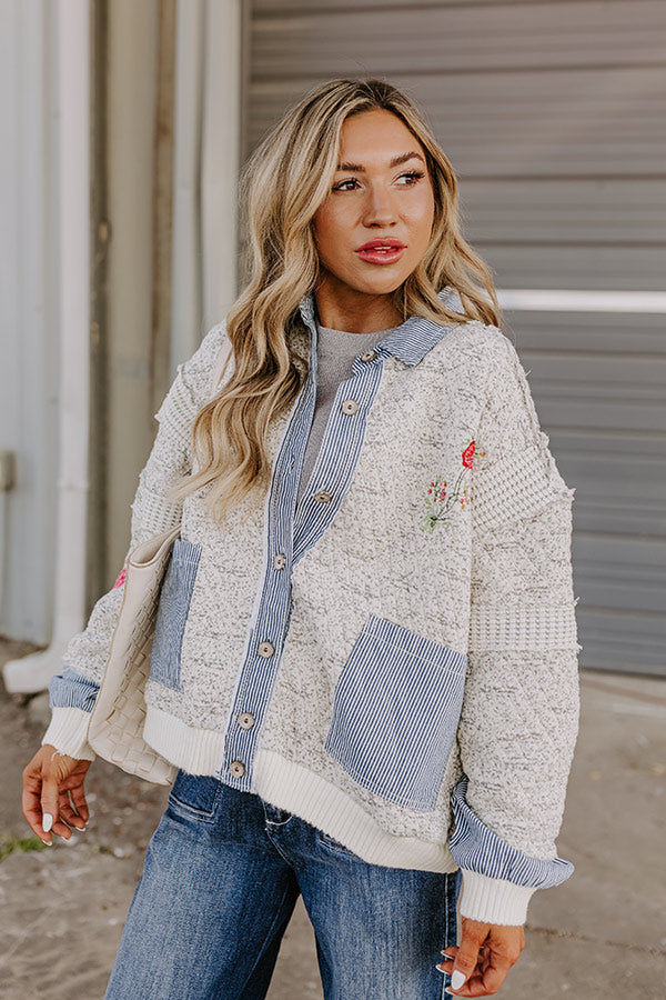 Keeping Cozy Quilted Jacket in Ivory Image - 3