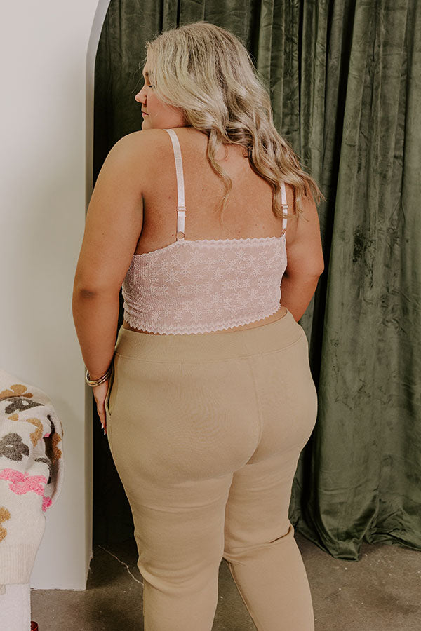 The Skye Longline Lace Bralette in Light Mocha Curves Image - 3