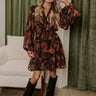 Luxury Excursions Floral Mini Dress in Black Image - 1