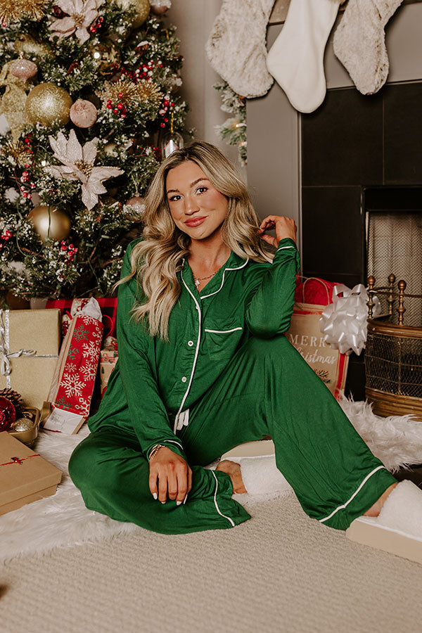 Early Morning Pajama Top in Green