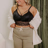 The Luna Longline Lace Bralette in Black Curves Image - 1