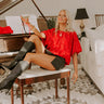 Cranberry Spritzer Sequin Velvet Top Image - 1