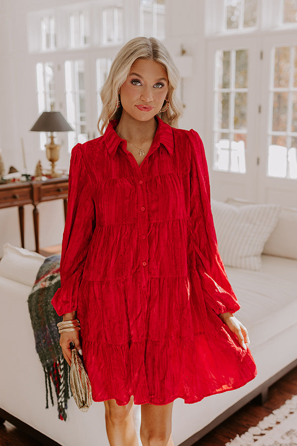 Mistletoe And Magic Velvet Mini Dress Image - 3