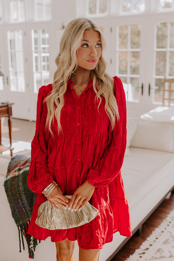 Mistletoe And Magic Velvet Mini Dress Image - 2