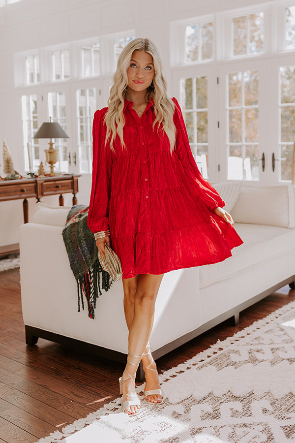Mistletoe And Magic Velvet Mini Dress Image - 1